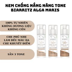 Kem Chống Nắng Makeup 2in1 Biarritz Alga Maris SPF50+ - Che Khuyết Điểm, Thành Phần Tự Nhiên, Dạng Kem Dễ Tán 50ml