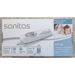 Nhiệt Kế Điện Tử Đo Tai SANITAS SFT 53 - Phiên Bản Mới Nhất, Đo Nhanh Chính Xác, Dùng Cho Mọi Đối Tượng, Màn Hình Lớn, Báo Sốt LED