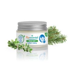 Dầu Xoa Ngực Puressentiel Resp OK 60ml - Giảm Ho, Cảm Lạnh, 100% Thiên Nhiên, An Toàn cho Trẻ Em từ 6 Tháng Tuổi