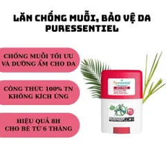 Lăn Chống Muỗi Puressentiel Tự Nhiên 20ml - Bảo Vệ Da Trước Côn Trùng, Hiệu Quả 8H, Dưỡng Ẩm An Toàn Cho Gia Đình