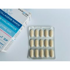 Granions Collagène Marin - Viên uống chống lão hóa, dưỡng da sáng mịn với HA và Q10, hỗ trợ đàn hồi da và tóc chắc khỏe.