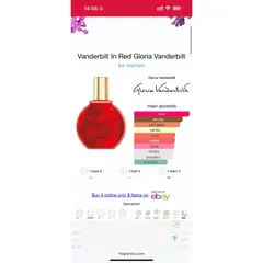 Nước hoa VANDERBILT Daring in RED 30ml - Hương nước hoa quyến rũ cho phụ nữ tự tin, phù hợp cho buổi hẹn hò và tiệc đêm