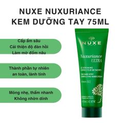 Kem tay Nuxe Nuxuriance Ultra Anti-Dark Spot & Anti-Ageing Hand Cream 75ml – Dưỡng ẩm, giảm thâm và chống lão hóa da tay