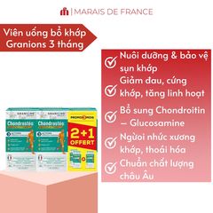 Granions Chondrosteo 270 Viên - Thực Phẩm Hỗ Trợ Xương Khớp, Tăng Linh Hoạt Vận Động Chính Hãng Pháp