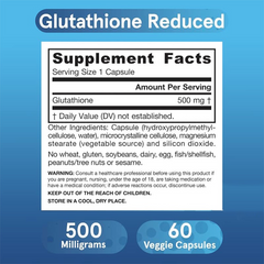 (Cao cấp) Viên uống trắng da Jarrow Glutathione 500 mg 60 viên - Hỗ trợ làm sáng da, giảm thâm nám, tàn nhang, cải thiện làn da khỏe mạnh. Chính hãng 727679