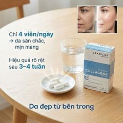 Viên Uống Granions Collagen 2500 mg - Thực Phẩm Bảo Vệ Sức Khỏe - 60 Viên - Tăng Cường Độ Đàn Hồi Cho Da, Xuất Xứ Pháp