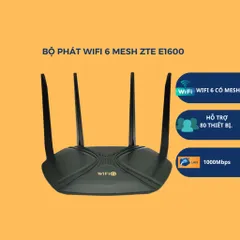 Router Wifi6 ZTE E1600 AX1800 Mbps - Bộ Phát Mạng MESH Linh Hoạt, Hỗ Trợ Kết Nối Đa Thiết Bị, Độ Ổn Định Cao