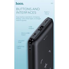 Sạc Dự Phòng Không Dây Hoco J50 10000mAh - Sạc Nhanh Cho iPhone, Samsung, Thiết Bị Di Động Chính Hãng Hàng Đầu Hong Kong