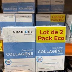 Viên Uống Granions Collagen 2500 mg - Thực Phẩm Bảo Vệ Sức Khỏe - 60 Viên - Tăng Cường Độ Đàn Hồi Cho Da, Xuất Xứ Pháp