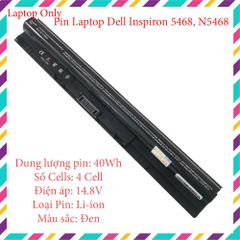 Pin Laptop Dell Inspiron 5468 (N5468) - Pin Li-ion 40Wh 4 Cell Đen - Bảo Hành 12 Tháng, Phụ Kiện Thiết Bị Số Chính Hãng