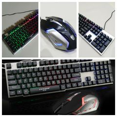 Combo Bàn Phím Chuột Gaming EWEADN K006 Đen Giả Cơ LED RGB 7 Màu Chống Nước - Thiết Bị Chuyên Dụng Cho Game Thủ & Văn Phòng