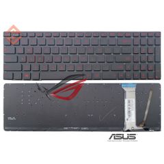 Bàn Phím Thay Thế Laptop Asus ROG GL552 GL552JX GL552VW GL552VX - Led Trắng, Chữ Đỏ, Bảo Hành 6 Tháng, Chất Lượng Cao