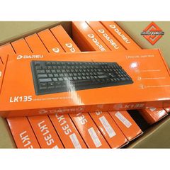 Bàn phím Gaming DareU LK135 - Thiết kế Full-size, Switch Rubber Dome, Chống nước, Tương thích mọi hệ điều hành