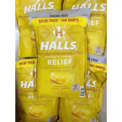 Kẹo Ngậm Halls Không Đường 180 Viên - Vị Mật Ong Chanh Làm Dịu Họng, Giảm Ho, Tiện Dụng Cho Gia Đình