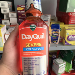 Siro Vicks DayQuil Cold & Flu Severe 354ml - Giảm Ho, Cảm Lạnh, Cúm, Dị Ứng - Sản Phẩm Hỗ Trợ Sức Khỏe Gia Đình