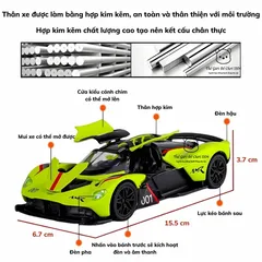 Xe Mô Hình Ô Tô Thể Thao 1:32 Hợp Kim - McLaren, Aston Martin, Koenigsegg với Đèn Nhạc và Mở Cửa - Quà Tặng Ý Nghĩa Cho Trẻ Em và Người Lớn