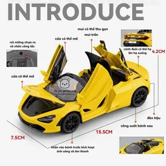 Xe Mô Hình Ô Tô Thể Thao 1:32 Hợp Kim - McLaren, Aston Martin, Koenigsegg với Đèn Nhạc và Mở Cửa - Quà Tặng Ý Nghĩa Cho Trẻ Em và Người Lớn