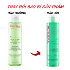Sữa Rửa Mặt Topicrem AC Control Cleansing Gel - Dành cho Da Hỗn Hợp, Da Dầu và Da Mụn Nhạy Cảm - Giúp Làm Sạch Dịu Nhẹ, 200mL và 400mL