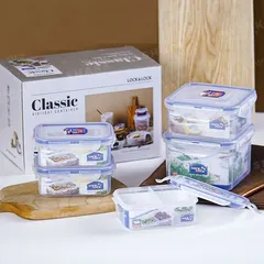 Bộ 5 Hộp Nhựa LocknLock Classic PP - Chất Liệu Kín Hơi, An Toàn Cho Lò Vi Sóng Và Máy Rửa Bát, Độ Bền Cao, Dễ Dàng Vệ Sinh