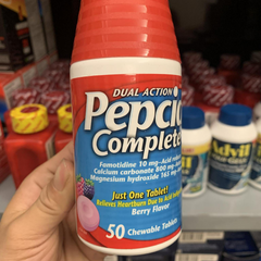 Viên ngậm Pepcid Complete Giảm Đau Dạ Dày và Ợ Nóng - Hỗ Trợ Tiêu Hóa, 50 Viên, Thực Phẩm Chức Năng Chất Lượng Cao