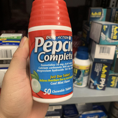 Viên ngậm Pepcid Complete Giảm Đau Dạ Dày và Ợ Nóng - Hỗ Trợ Tiêu Hóa, 50 Viên, Thực Phẩm Chức Năng Chất Lượng Cao