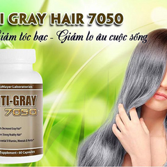 Viên uống cải thiện tóc bạc sớm Anti Gray Hair 7050 - Dưỡng chất phục hồi màu tóc tự nhiên, bảo vệ và làm mềm mượt tóc
