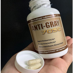 Viên uống cải thiện tóc bạc sớm Anti Gray Hair 7050 - Dưỡng chất phục hồi màu tóc tự nhiên, bảo vệ và làm mềm mượt tóc