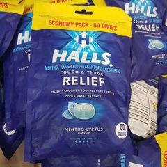 Kẹo ngậm Halls thông cổ mát họng - Giảm đau họng, hương menthol, 70 viên tiện lợi cho gia đình, chăm sóc sức khoẻ mùa lạnh
