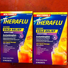 Theraflu Multi-Symptom Nghẹt Mũi & Ho - 24 Gói Giúp Giảm Cảm Lạnh, Cúm, Đau Họng Nhanh Chóng cho Trẻ Từ 12 Tuổi Trở Lên
