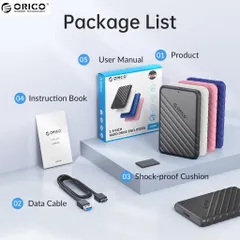 Hộp Ổ Cứng Di Động Orico 2.5 inch 25PW1-U3 USB 3.0 Tốc Độ 5Gb/s Hỗ Trợ HDD/SSD Lên Đến 6TB Chính Hãng
