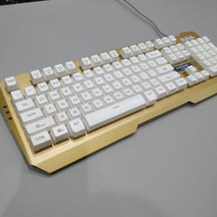 Bàn Phím Chuột Gaming EWEADN K005 Trắng Giả Cơ LED RGB 7 Màu Chống Nước - Combo Chơi Game Hoàn Hảo cho Gamer và Văn Phòng