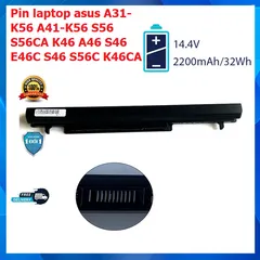 Pin Laptop Asus A31-K56 A41-K56 S56 S56CA K46 A46 S46 E46C 4400mAh - Bảo Hành 12 Tháng - Pin Thay Thế Li-ion Chất Lượng
