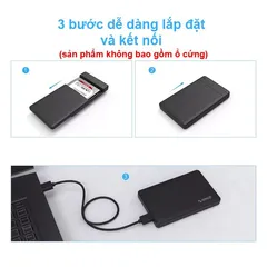 Hộp Đựng Ổ Cứng 2.5 inch ORICO 2577U3 SATA 3 USB 3.0 - Hàng Chính Hãng, Tương Thích Windows, Linux, Bảo Hành 12 Tháng