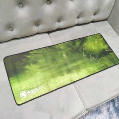 Miếng Lót Chuột Gaming Roccat Xanh Lá 80x30cm Chống Nước, Bề Mặt Trơn, Dày 3mm, Siêu Bền, Chống Trơn Trượt