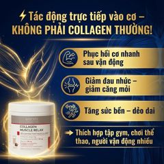Bột Collagen Biocyte Muscle Relax 220g - Giúp Phục Hồi Cơ Bắp, Giảm Đau Nhức, Tăng Cường Sức Khỏe Xương Khớp, Hương Vị Tự Nhiên, Dễ Uống