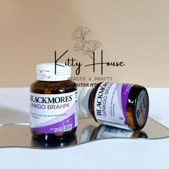 Viên uống hoạt huyết dưỡng não Blackmores Ginkgo Brahmi 40 viên - Tăng cường trí nhớ và nhận thức, hỗ trợ tinh thần tốt hơn