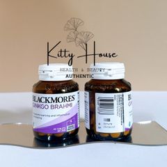 Viên uống hoạt huyết dưỡng não Blackmores Ginkgo Brahmi 40 viên - Tăng cường trí nhớ và nhận thức, hỗ trợ tinh thần tốt hơn