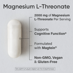 Viên bổ sung Magie Sports Research Magtein 2000mg - Hỗ trợ sức khỏe não bộ, dễ hấp thu Mỹ