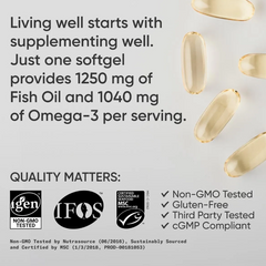 Viên Dầu Cá Omega-3 Triple Strength Sports Research 150 Viên - Bổ Sung EPA DHA Tinh Khiết, Dễ Uống, Hàng Mỹ