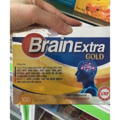 Hoạt Huyết Dưỡng Não Brain Extra Gold - Ginkgo Biloba 100 Viên Hỗ Trợ Giảm Đau Đầu Và Cải Thiện Trí Nhớ
