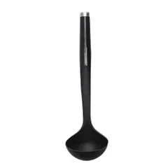 Muôi canh KitchenAid KCG006OHOBE màu đen - Dụng cụ nhà bếp nylon chống bám bẩn, chịu nhiệt đến 232°C, thiết kế tiện dụng