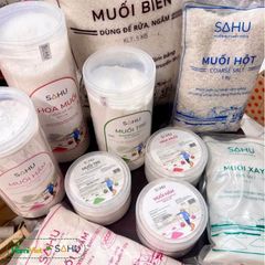 Muối Tre Sahu 1kg - 100% Muối Biển Tự Nhiên, Làm Theo Phương Pháp Truyền Thống, Không Hóa Chất, Gia Vị An Toàn Cho Bữa Ăn