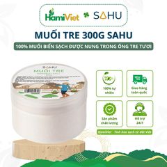 Muối Tre Sahu 300g - Muối Biển Tự Nhiên 100%, Hương Vị Ngọt Dịu, Phong Cách Truyền Thống Việt Nam, Sản Phẩm Chay Dinh Dưỡng