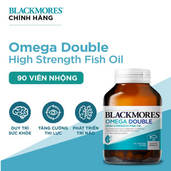 Viên Dầu Cá Blackmores Omega Double High Strength 90 Viên - Hỗ Trợ Tim Mạch, Thị Lực & Làn Da Khỏe Mạnh, Dễ Uống Hàng Ngày