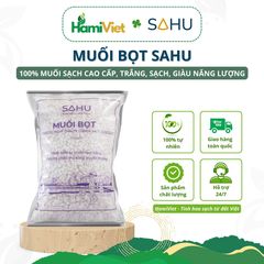 Muối bọt Sahu được làm từ 100% muối biển sạch tự nhiên làm theo phương pháp truyền thống