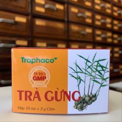 Trà Gừng Traphaco - Giải Pháp Tự Nhiên Làm Ấm Cơ Thể, Ngừa Cảm Lạnh, Hỗ Trợ Tiêu Hóa - Hộp 10 Gói Hòa Tan