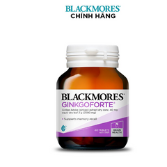 Viên uống Blackmores Ginkgoforte 40 viên - Hỗ trợ trí nhớ, tuần hoàn máu não, cải thiện tập trung từ Úc