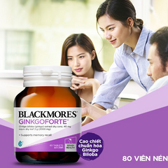 Viên uống Blackmores Ginkgoforte 40 viên - Hỗ trợ trí nhớ, tuần hoàn máu não, cải thiện tập trung từ Úc
