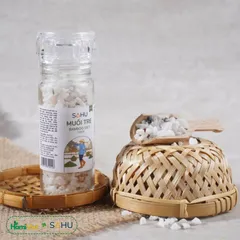 Muối Tre Cao Cấp Sahu - Muối Biển Tự Nhiên Hương Thơm, Vị Mặn Dịu, Giàu Khoáng Chất - Thích Hợp Cho Chay Và Gia Vị Sống 100g