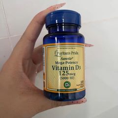 Viên uống bổ sung Vitamin D3 Puritan's Pride 125mcg 5000 IU - Hỗ trợ sức khỏe xương và hệ miễn dịch hiệu quả